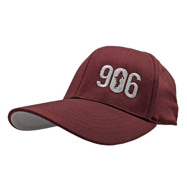 Hat - "906" Maroon FlexFit Structured Cap