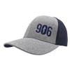 Hat - "906" Heather Grey/Navy FlexFit Melange Mesh Cap