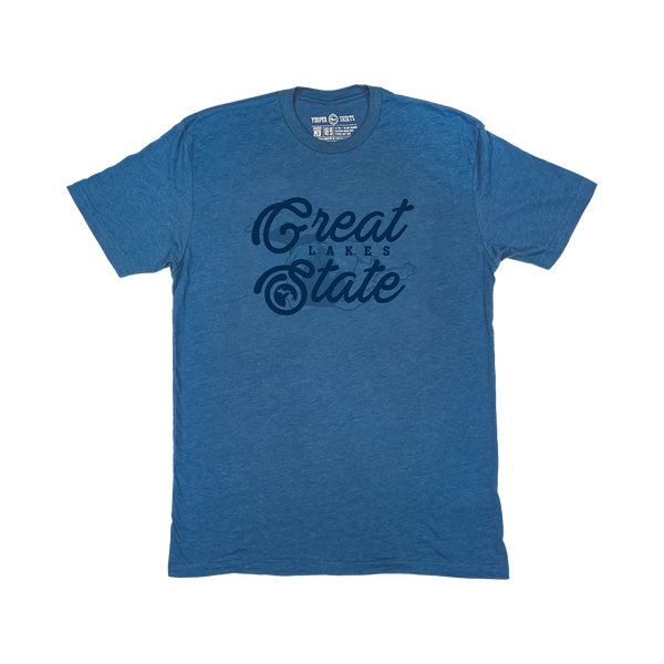 "Great Lakes State" Heather Cool Blue T-Shirt