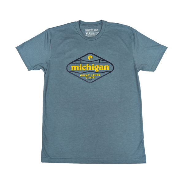 "Michigan (GLS)" Heather Slate Blue T-Shirt