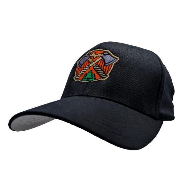 Hat - "U.P. AXES" Black FlexFit Structured Cap