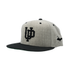 Hat - "U.P. Emblem (Retro)" 3D Puff Heather Grey/Black Snapback