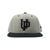 Hat - "U.P. Emblem (Retro)" 3D Puff Heather Grey/Black Snapback
