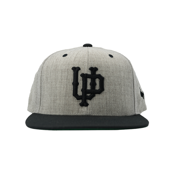 Hat - "U.P. Emblem (Retro)" 3D Puff Heather Grey/Black Snapback