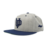 Hat - "U.P. Emblem (Retro)" 3D Puff Heather Grey/Navy Snapback