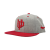 Hat - "U.P. Emblem (Retro)" 3D Puff Heather Grey/Red Snapback