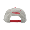 Hat - "U.P. Emblem (Retro)" 3D Puff Heather Grey/Red Snapback