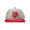 Hat - "U.P. Emblem (Retro)" 3D Puff Heather Grey/Red Snapback