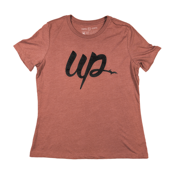 "U.P. Script" Heather Mauve Women's Relaxed Fit T-Shirt