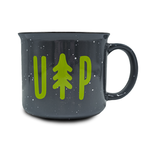 "UP Tree" 15 oz. Gray Ceramic Campfire Coffee Mug
