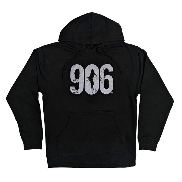 "906" Black Midweight Hoodie