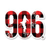 Sticker - "906" Window Decal 7"