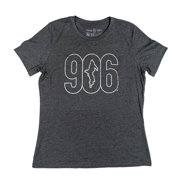 "906 (Outline)" Heather Dark Grey Women's Relaxed Fit T-Shirt