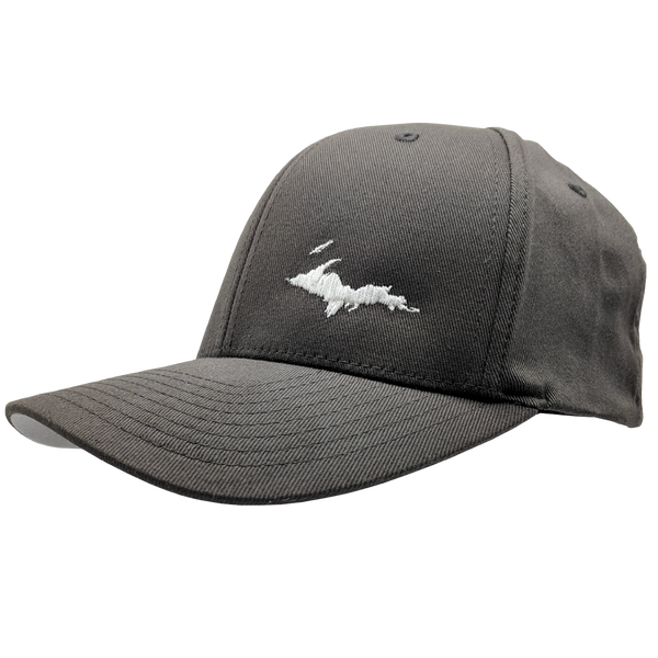 Hat - "U.P. Silhouette (Corner)" Dark Grey FlexFit Structured Cap