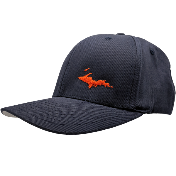 Hat - "U.P. Silhouette (Corner)" Dark Navy FlexFit Structured Cap