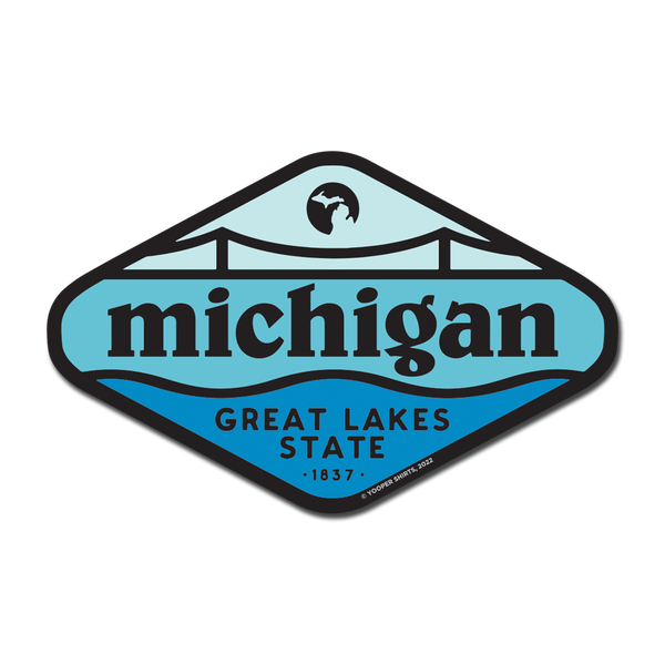 Sticker - "Michigan (GLS)" 5" Window Decal