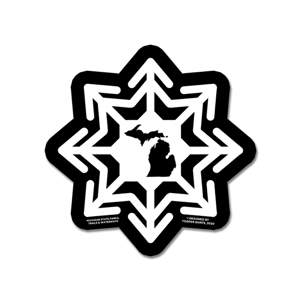 Sticker - "Michigan Snowflake" 3" Window Decals
