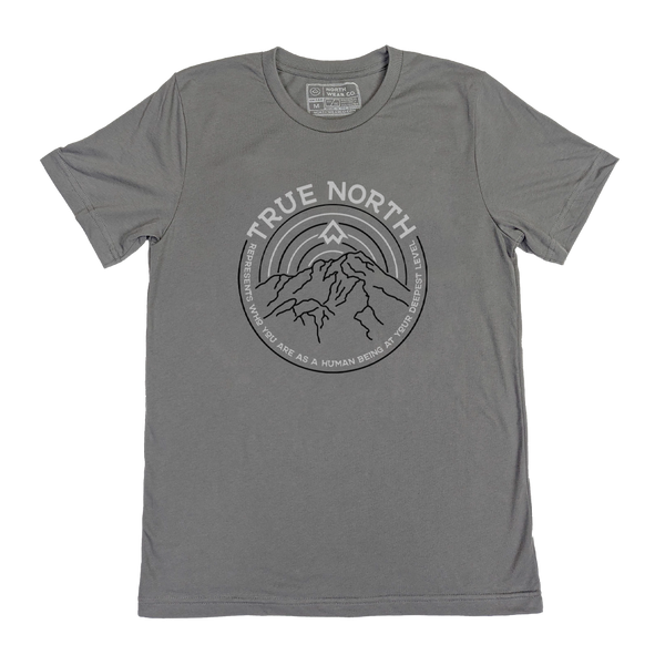 "TRUE NORTH" Solid Asphalt T-Shirt