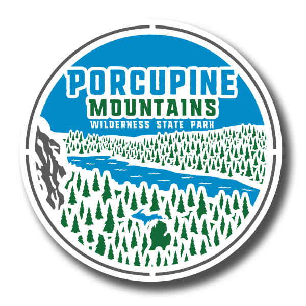 Sticker - "Porcupine Mountains" 3" Window Decals
