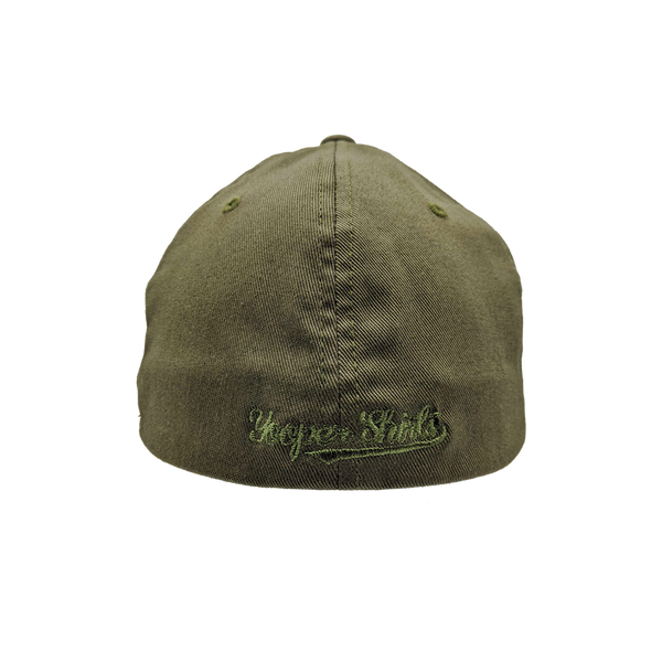 Hat - "UPPER MICHIGAN" Olive FlexFit Structured Cap