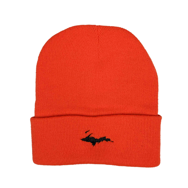 Beanie - "U.P. Silhouette" Blaze Orange 12" Beanie