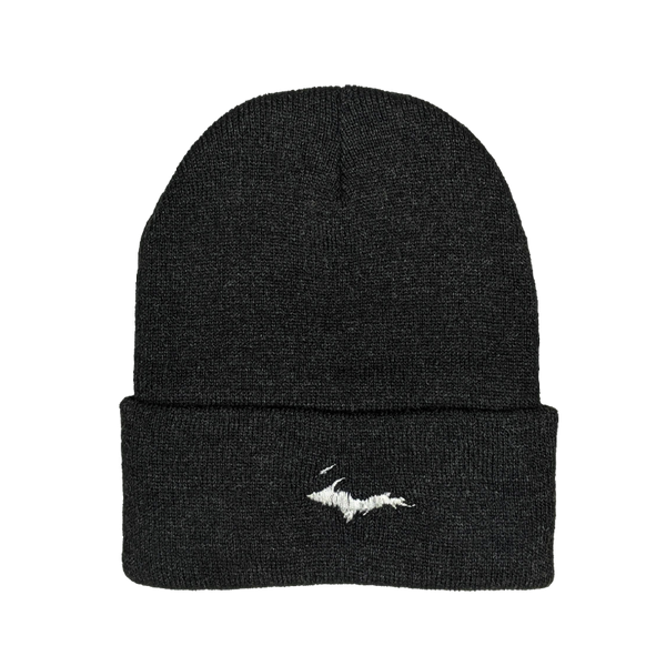 Beanie - "U.P. Silhouette" Heather Charcoal 12" Beanie