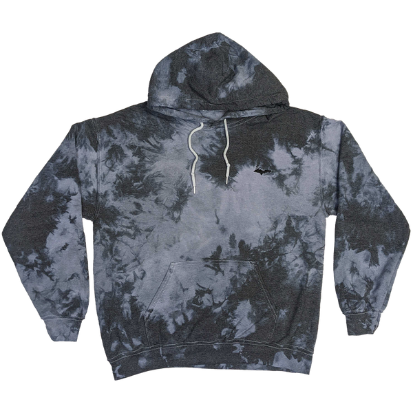 "U.P. Silhouette (Islands)" Black Crystal Tie-Dyed Hoodie