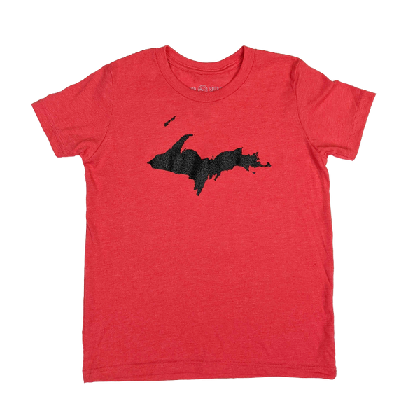 YOUTH - "U.P. Silhouette (Islands)" Heather Red T-Shirt