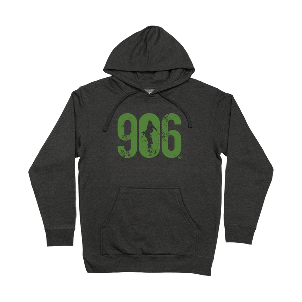 "906" Heather Charcoal Midweight Hoodie