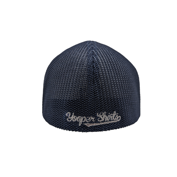 Hat - "906" Heather Grey/Navy FlexFit Melange Mesh Cap