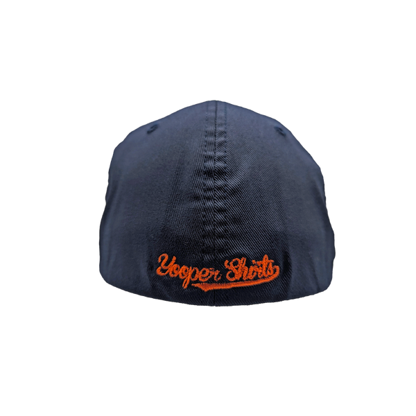 Hat - "906" Orange on Dark Navy FlexFit Structured Cap