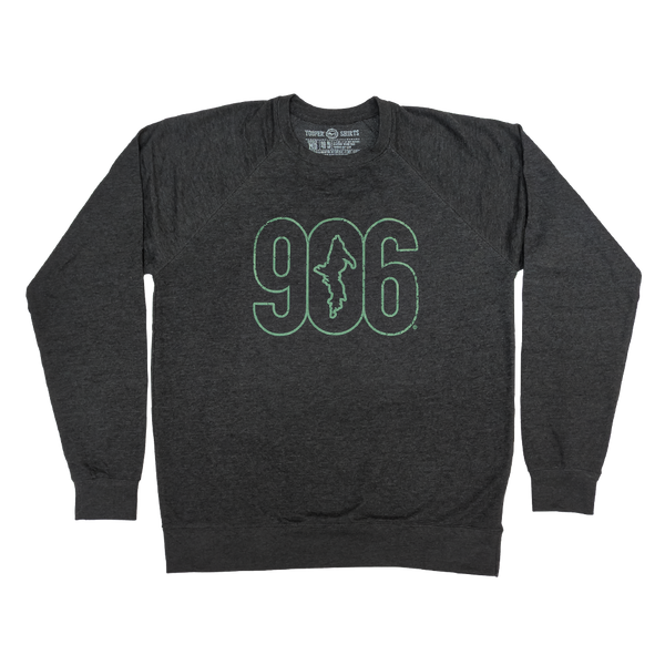 "906 (Outline)" Heather Charcoal Lightweight Terry Crew