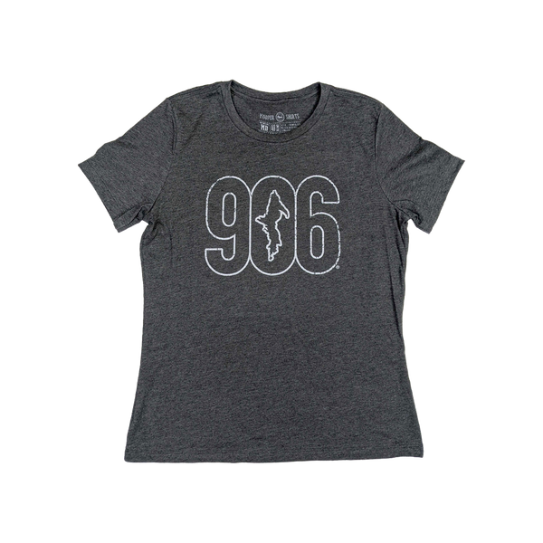 "906 (Outline)" Heather Dark Grey Women's Relaxed Fit T-Shirt
