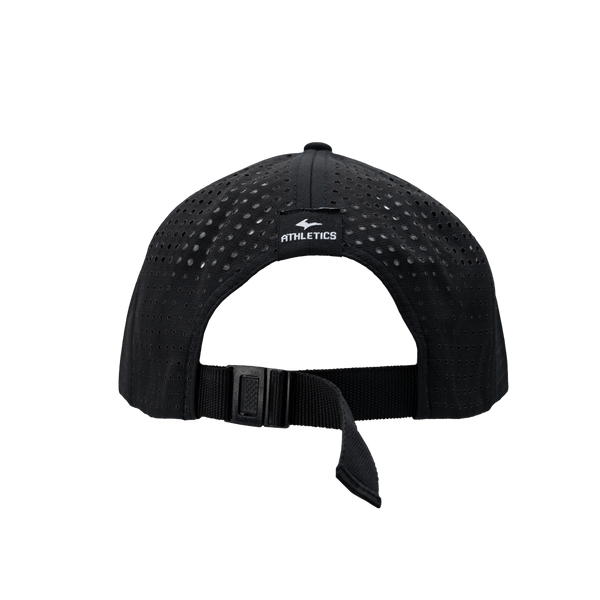 Hat - "Athletics Mark" Black Performance Perforated Cap