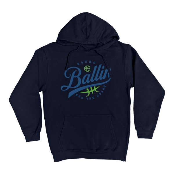 "Ballin (Script)" Navy Elevated Hoodie