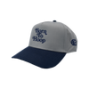 Hat - "Born To Hoop" Grey/Navy 5-Panel Mid Profile Snapback