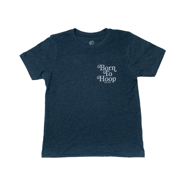 YOUTH - "Born To Hoop" Heather Navy T-Shirt