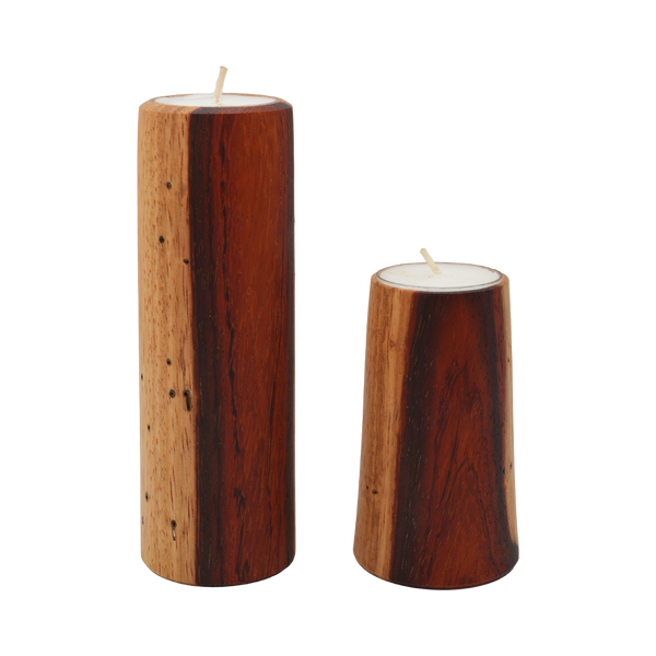 "Smooth Edge Padauk" Candle Set