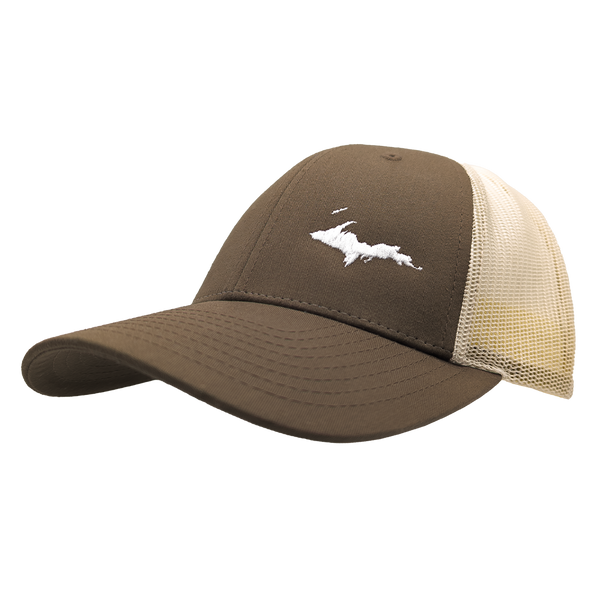 Hat - "U.P. Silhouette (Corner)" Chocolate Chip/Birch Low Profile Trucker Hat