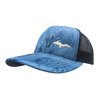 Hat - "U.P. Silhouette (Corner)" Realtree Fishing Light Blue/Navy Mid Profile Trucker Hat