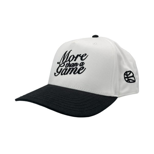Hat - "More Than A Game" White/Black 5-Panel Mid Profile Snapback