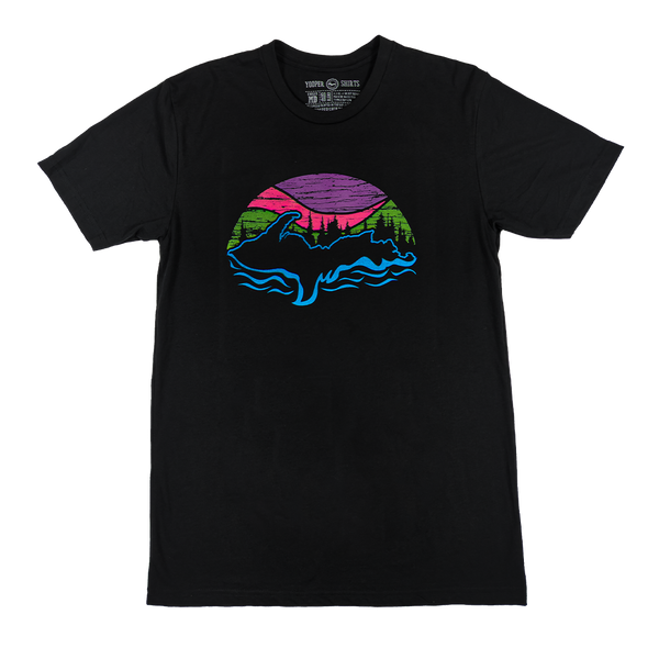 "U.P. Northern Lights" Black T-Shirt