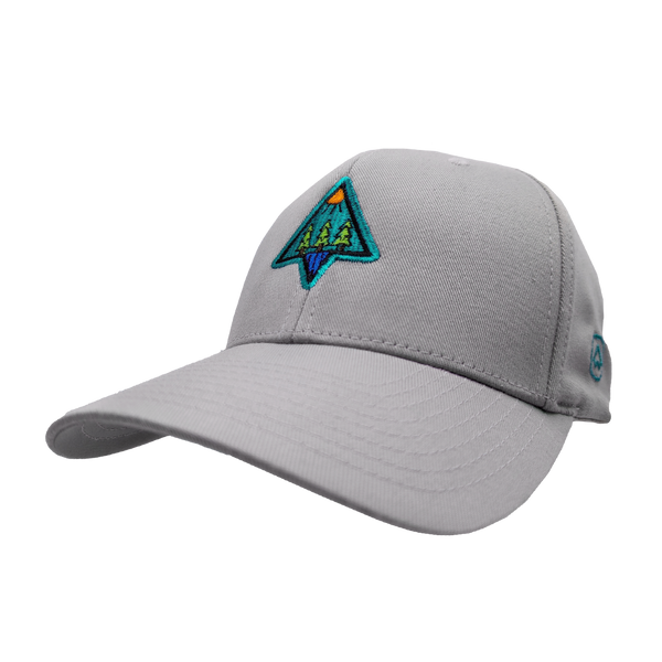 Hat - "Outdoors" Silver FlexFit Structured Cap