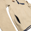"MTN Icon" Oat/Dress Blue Navy Camp Fleece Snap Pullover