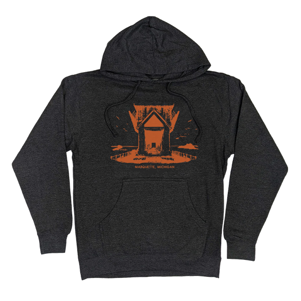 "ORE DOCK" Heather Charcoal Midweight Hoodie