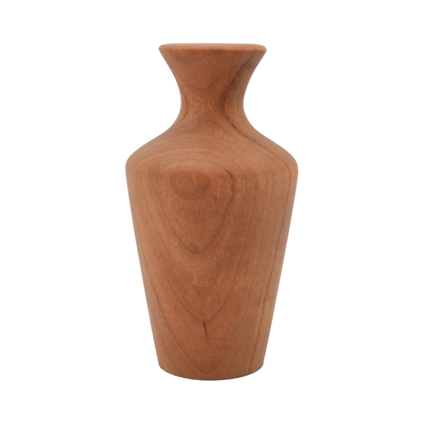 "Smooth Edge Cherry" Hand-Turned Flower Pot