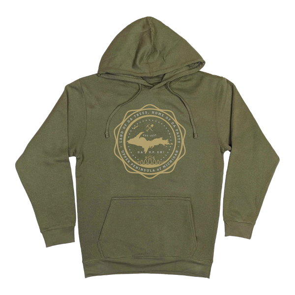 "U.P. Seal" Military Green Elevated Hoodie