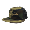 Hat - "U.P. Silhouette (3D Puff)" Camo/Black Trucker Hat