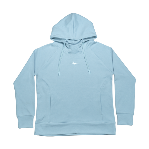 "U.P. Silhouette" Women's Ice Blue Apex Fleece Hoodie