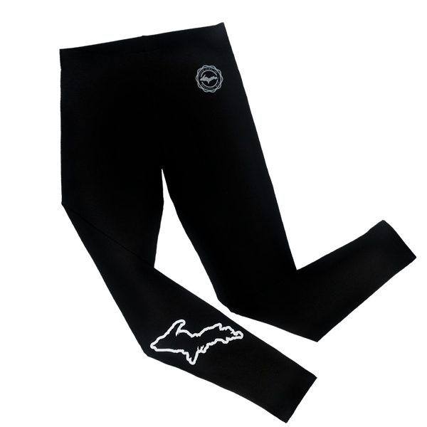 "U.P. Silhouette" Ladies' White on Black Legging